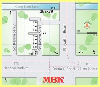 mbk ਸ਼ਾਪਿੰਗ ਮਾਲ ਵਿਚ bangkok ਦਾ ਨਕਸ਼ਾ