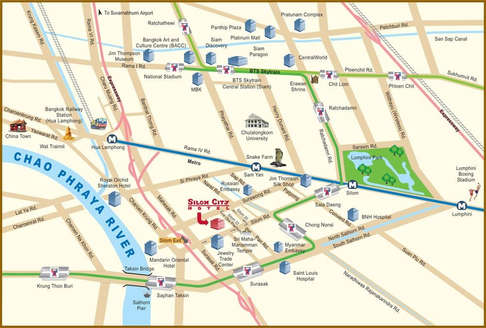 ਨਕਸ਼ਾ ਦੇ ਦਰਿਆ ਸਿਟੀ bangkok