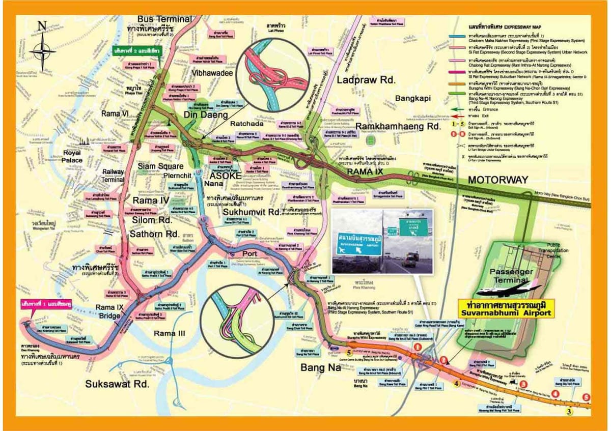 ਨਕਸ਼ਾ ਦੇ bangkok ਐਕਸਪ੍ਰੈਸ