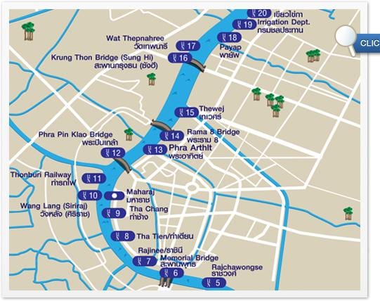 ਨਕਸ਼ਾ ਦੇ bangkok ਨਦੀ ਆਵਾਜਾਈ