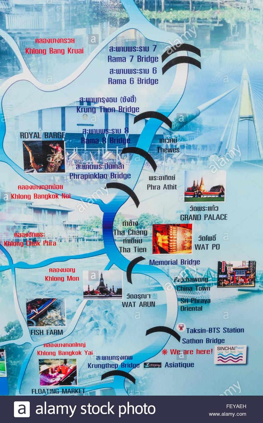 ਨਕਸ਼ਾ ਦੇ chao phraya ਨਦੀ bangkok