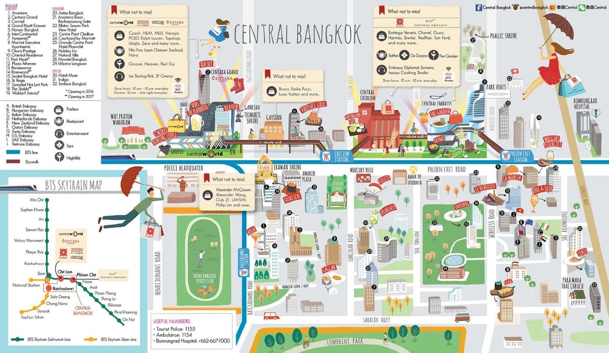 bangkok ਸ਼ਾਪਿੰਗ ਮਾਲ ਨਕਸ਼ਾ