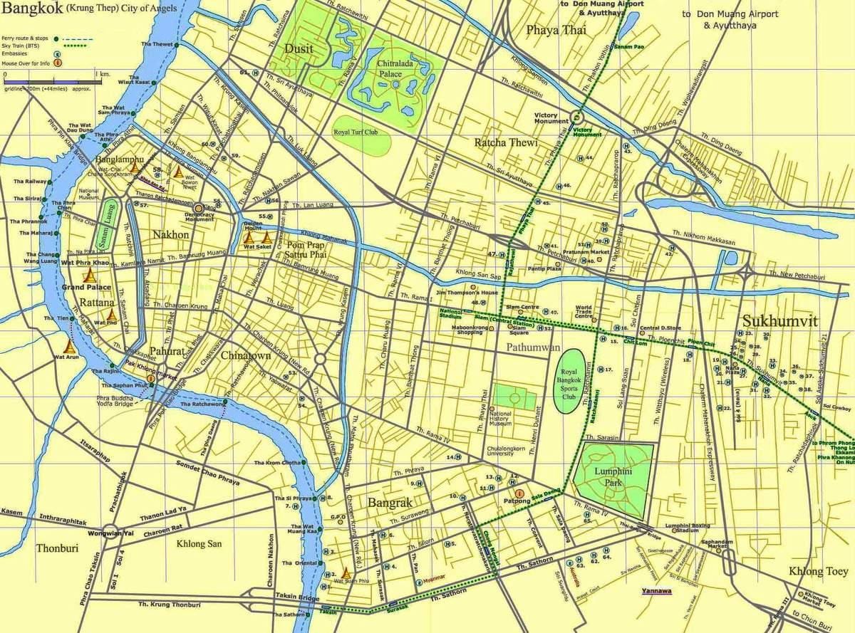ਨਕਸ਼ਾ ਦੇ bangkok ਸੜਕ
