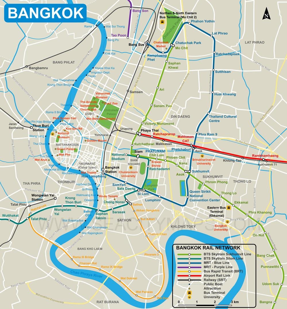 ਨਕਸ਼ਾ ਦੇ bangkok city center