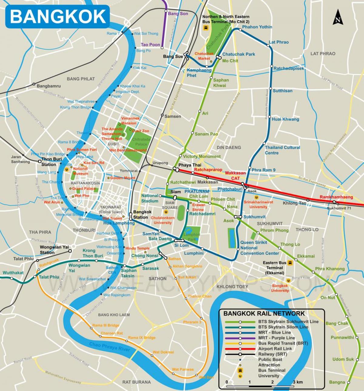 ਨਕਸ਼ਾ ਦੇ bangkok city center