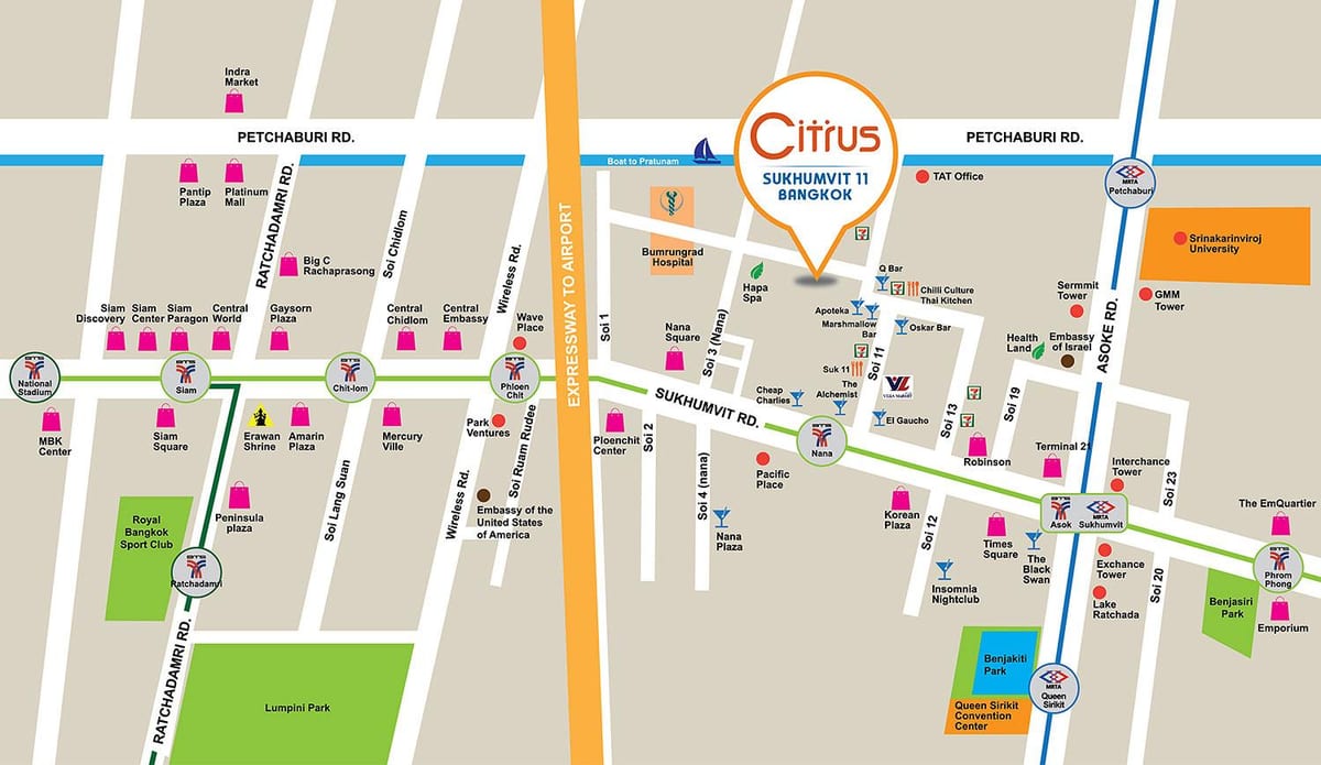 sukhumvit soi 11 bangkok ਦਾ ਨਕਸ਼ਾ