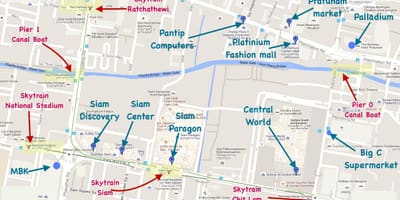 ਨਕਸ਼ਾ ਦੇ bangkok ਬਾਜ਼ਾਰ
