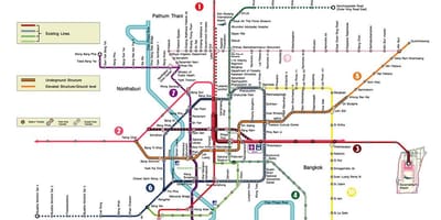 Bangkok ਮੈਟਰੋ ਸਟੇਸ਼ਨ ਦਾ ਨਕਸ਼ਾ
