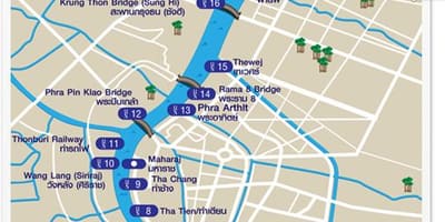 ਨਕਸ਼ਾ ਦੇ bangkok ਨਦੀ ਆਵਾਜਾਈ