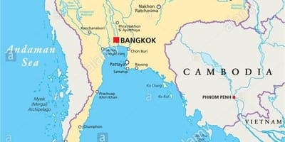 Bangkok, ਸਿੰਗਾਪੋਰ ਵਿਸ਼ਵ ਨਕਸ਼ਾ
