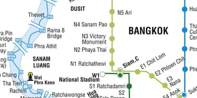 ਨਕਸ਼ਾ ਦੇ bangkok ਮੈਟਰੋ ਅਤੇ ਸਕਾਈ