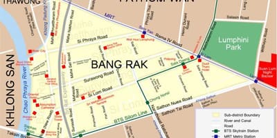 ਨਕਸ਼ਾ ਦੇ bangkok red ਚਾਨਣ ਜ਼ਿਲ੍ਹੇ