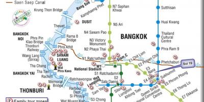 Bangkok ਜਨਤਕ ਆਵਾਜਾਈ ਦਾ ਨਕਸ਼ਾ